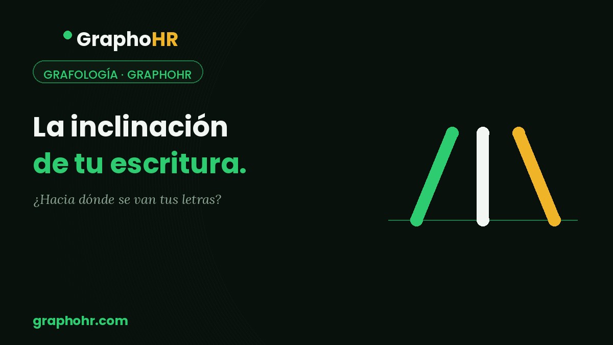La inclinación de tu escritura