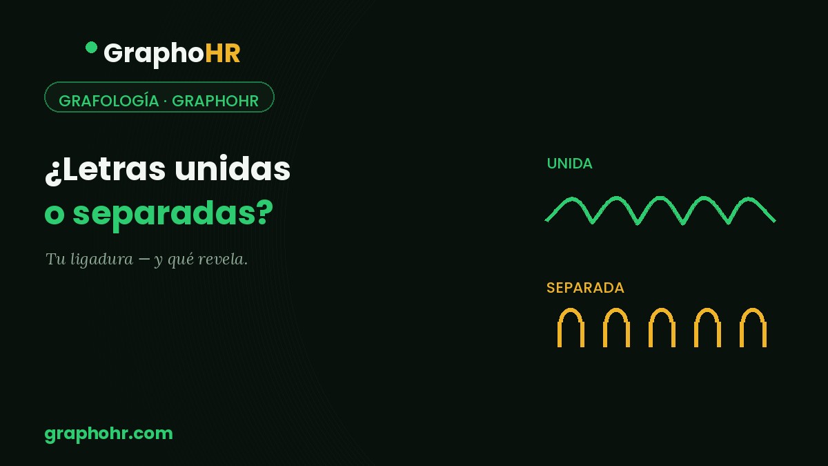 ¿Escribes las letras unidas o separadas? Qué dice tu ligadura