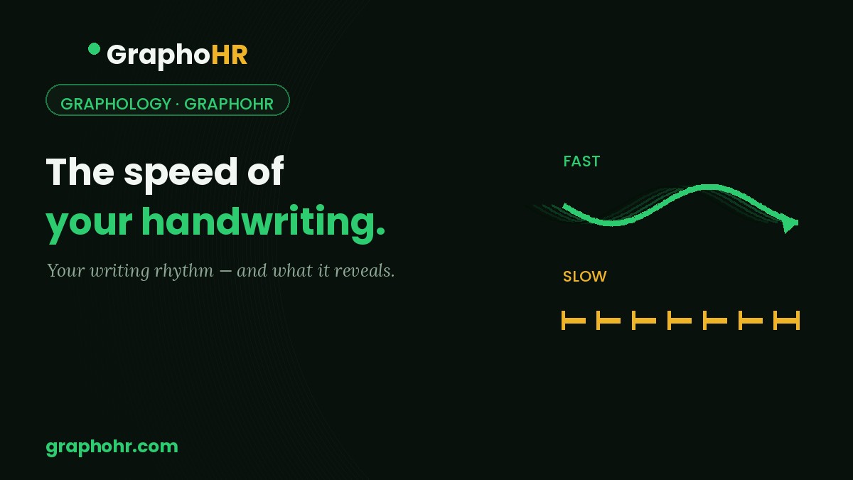 The speed of your handwriting